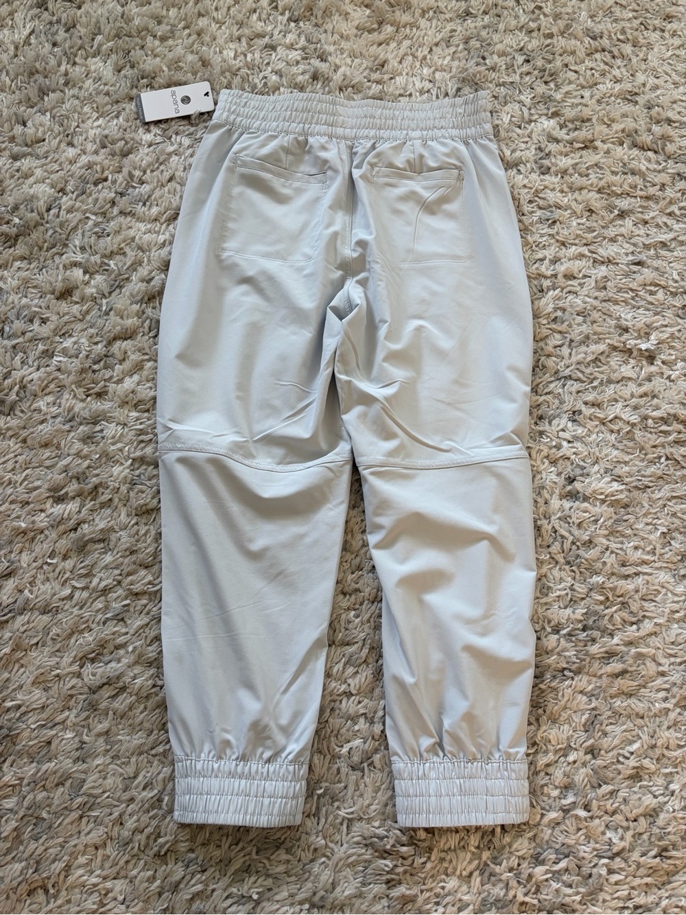 Apana Light Gray Elastic Waist Jogger Pants NWT - Picture 5 of 7